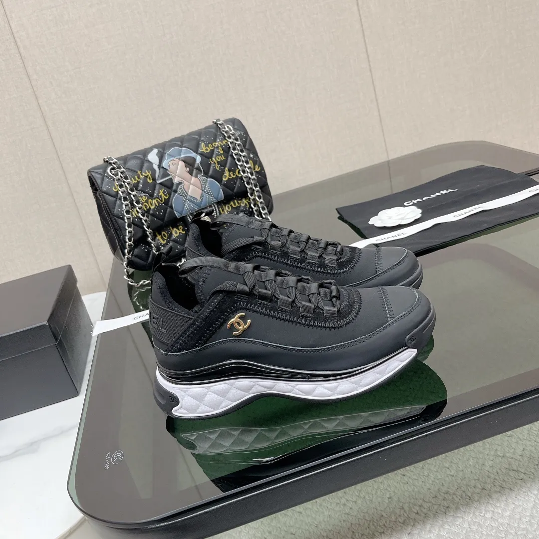 👟👟Ex-factory price 480 [High version long-term supply] ⚠️Note: This model has many colors and the market has complete colors. Welcome to consult~CHANEL Chanel Couple Style Xiaoxiang Casual Sports Shoes Dad Shoes Counter Original 1:1, each color is accurately matched, the internal label coding fabric is made of: original imported cow down + imported fabric, the lining is made of: imported breathable flannel, outsole material: original 1:1 molding 3 layers T👟👟Ex-factory price U size: women’s 35-41